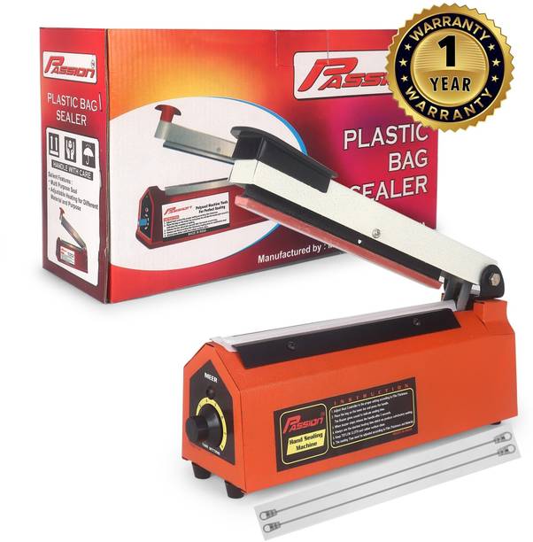 Passion 8 Inch Poly Sealing Machine For Pepsi Pouch, Plastic Bag Packing and packet seal Hand Held Heat Sealer