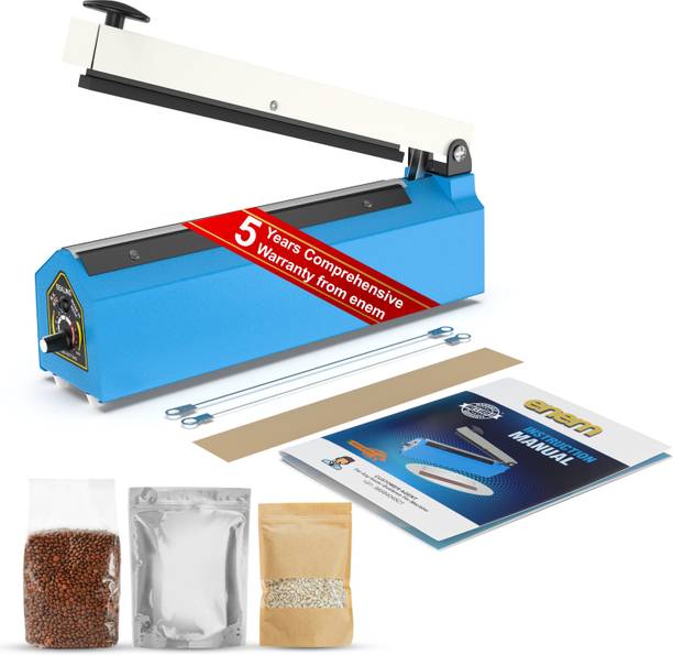 Enem Manual Sealing Machine for Food Packets, Plastic, Foil, Polyester Hand Held Heat Sealer