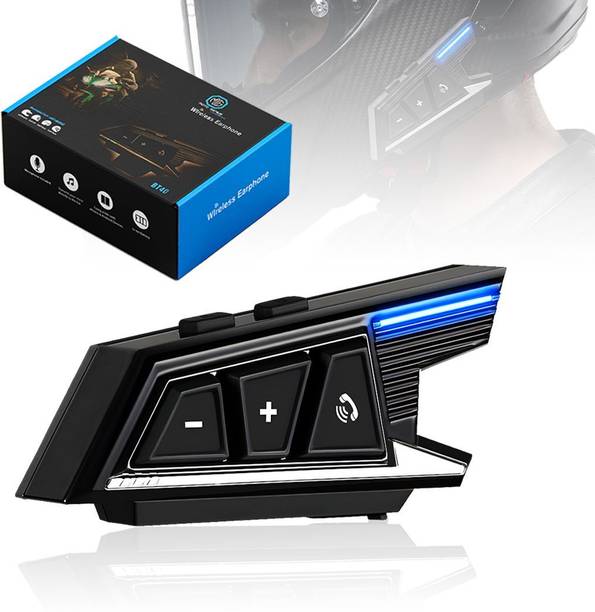 Moto Genius BT40 Bluetooth 5.3 Helmet Headset - Noise Reduction, Stereo, Voice Assistant Helmet bluetooth device with Earphone, Hands Free Calling