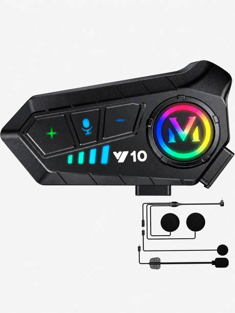 Electro Spido Bluetooth Motorcycle Helmet Intercom Wireless Headset Mic, Music & Call Control Helmet bluetooth device with Hands Free Calling, GPS Navigation, Earphone