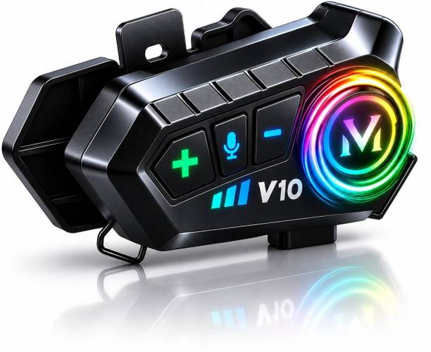 V Gadgets V10 Bluetooth Helmet Headset with Dual Pairing, GPS, Music & IP67 Waterproof Helmet bluetooth device with Voice Assist, ANC, Earphone, Hands Free Calling, GPS Navigation, Microphone