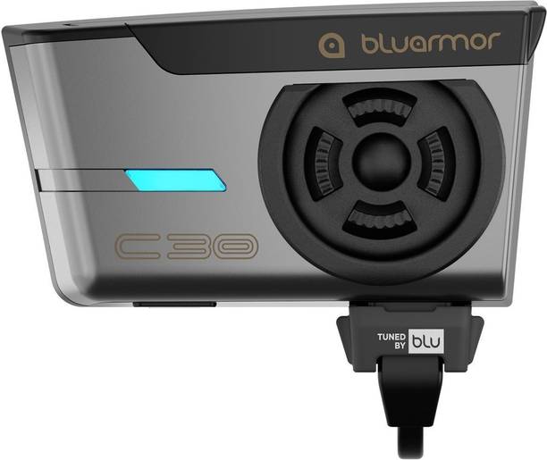 BluArmor C30 Helmet bluetooth device with Microphone, Integrated Speakers, Crash Detection, Hands Free Calling