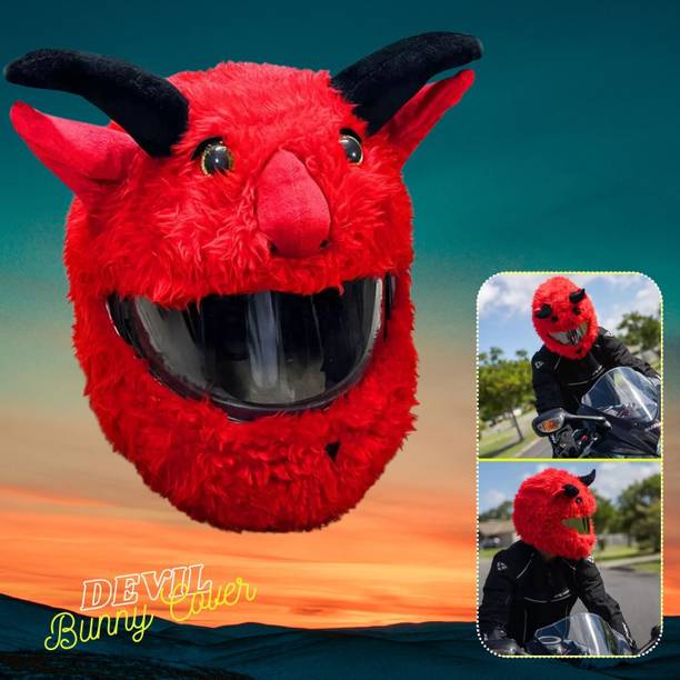 SRPHERE NEW Angry Rabbit Style Bunny Helmet Cover For Full Face Helmet Motorbike Helmet