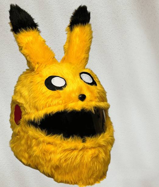 HUSTLEnBUSTLE Yellow Bunny Helmet Cover (Only Cover) For Motorbike Helmet Helmet Buckle Clip