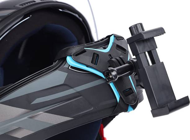 COMICAL Helmet Chin Mount with Mobile Holder & Screw Compatible with All Smart Phone Helmet Mount