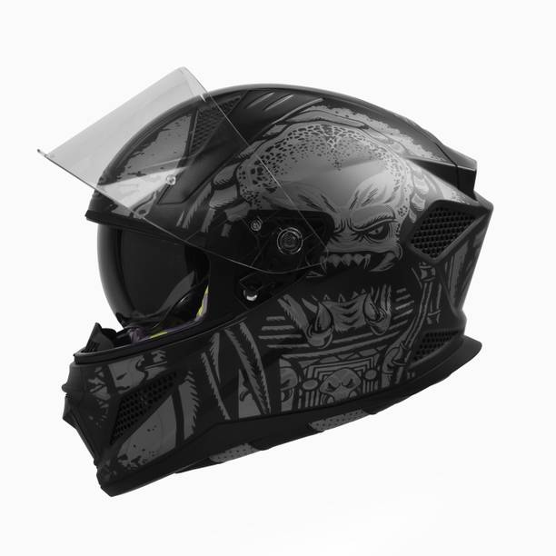 Steelbird SBH-25 Predator ISI Certified Full Face Graphic Helmet for Men and Women Motorbike Helmet