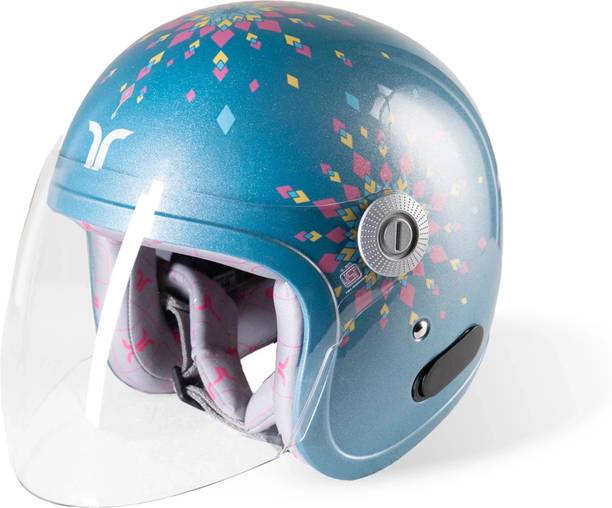 TVARRA Dreamcatcher Open Face Blue Women's Helmet, Small,Printed Design, ISI certified Motorbike Helmet