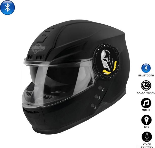 Steelbird Bluetooth Full Face ISI Certified Helmet for Men with Inner Smoke Sun Shield Motorbike Helmet