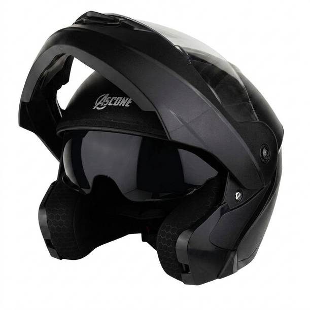 ASCONE Flip Up Helmet for Men ISI Certified Anti-Scratch, UV Resistant Motorbike Motorbike Helmet