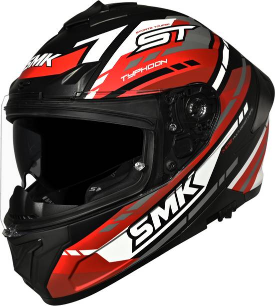 SMK Typhoon Sports Tourer ISI, DOT & ECE 06 Certified Helmet with Dual Visor Motorbike Helmet
