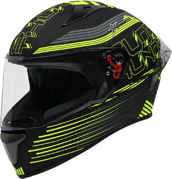 STUDDS Thunder D11 ISI Certified Full Face Graphic with Clear Visor Motorbike Helmet