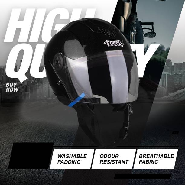 FOROLY Track GT ABS Material helmet with PC Visor Unisex Motorbike Helmet