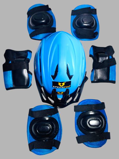 SPEEDFOX Sports Skating Protection Kit for kids- Helmet + Elbow + Knee + Hand Guard Skating Kit