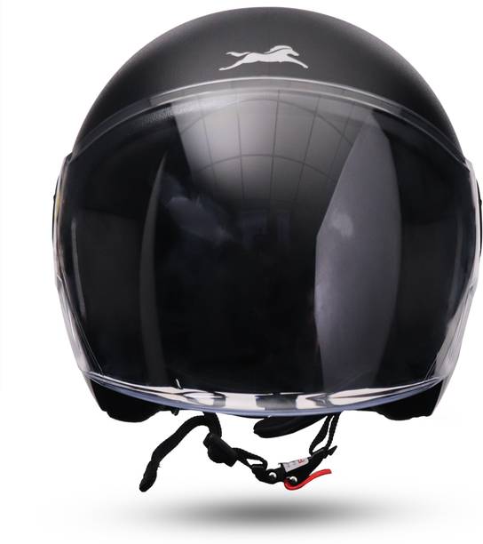 TVS ACE ISI certified open face unisex helmet with full coverage visor Motorbike
