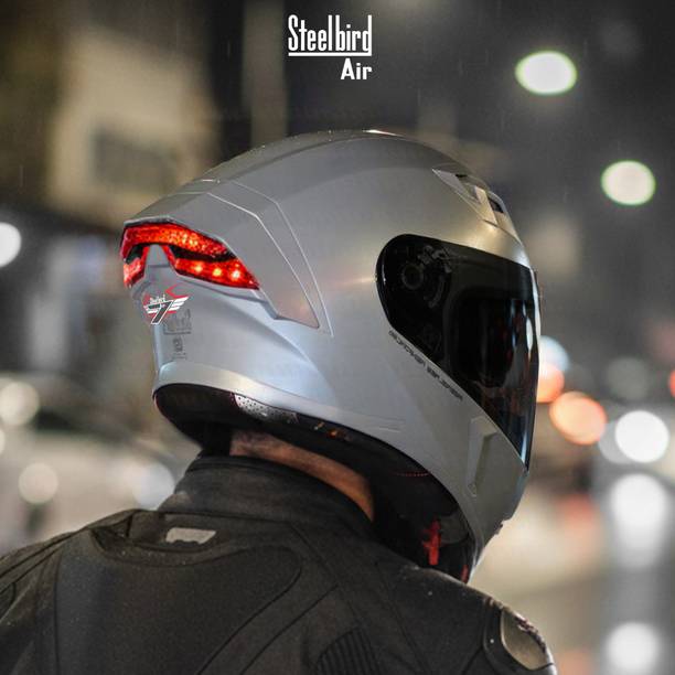 Steelbird SBA-11 7Wings LT ISI Certified Full-Face Helmet For Men with Inner Sun Shield Motorbike Helmet