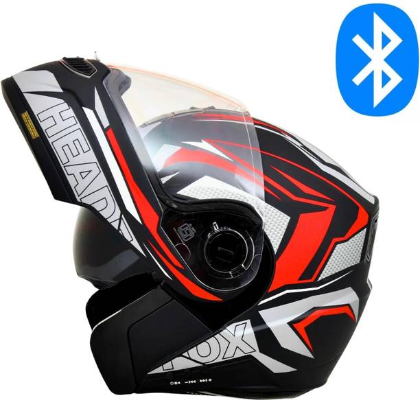 HEADFOX Metro N2 Smart Bluetooth Helmet with Flash Lights | Calls | Voice Asst. DV Motorbike Helmet