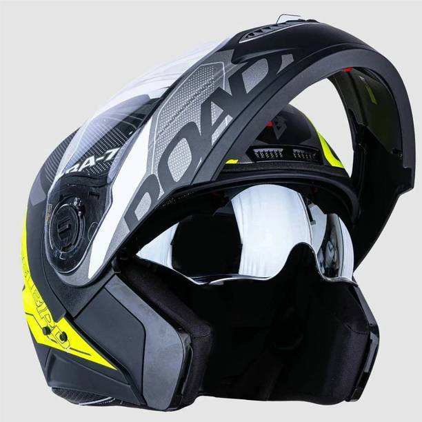 HEADFOX N2 Smart Bluetooth sba7 Calls | Music | GPS | Waterproof | Voice Command Road DV Motorbike Helmet