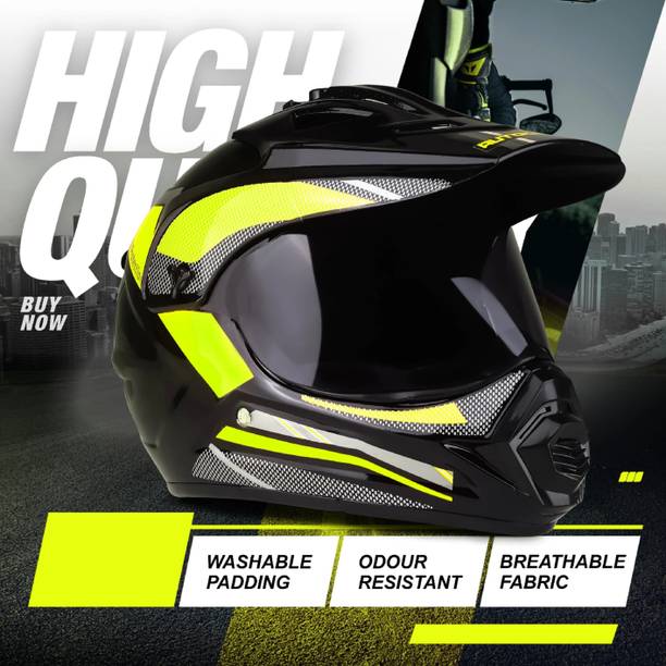 FOROLY X8 Motocross with PC Visor Stylish Graphics Unisex Motorbike Helmet