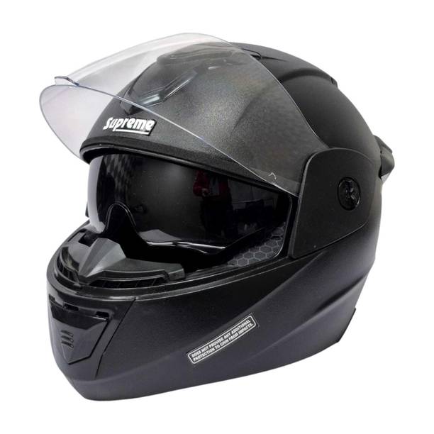 4U SUPREME Supreme Spoiler Full Face ISI Marked ABS with Unbreakable Dual Visor Motorbike Helmet