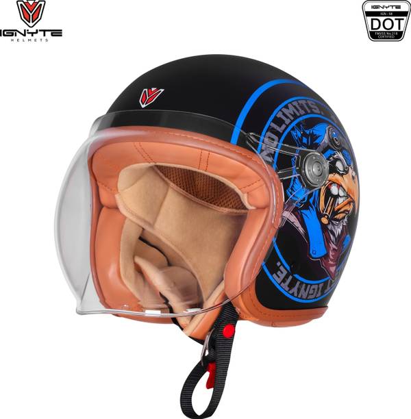 IGNYTE IGN-58 Eagle ISI and DOT Certified Open Face Graphic Helmet For Men and Women Motorbike Helmet