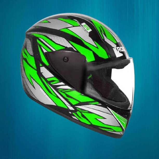 KIN Full Face Helmet_ISI certified_Green_H24 Motorbike Helmet