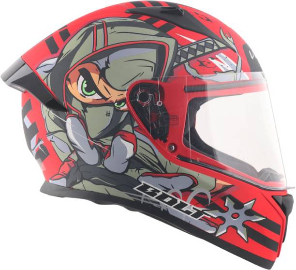 VEGA Bolt Ninja Dot & ISI Certified Full Face Medium Motorbike Helmet
