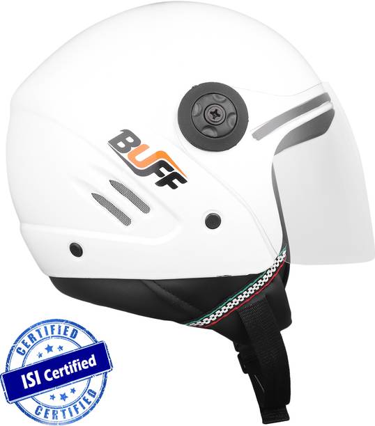 Xinor Buff Open Face Helmet for Men & Women with Plain Visor -ISI Mark Motorbike Helmet