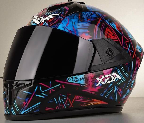 FOROLY Fighter Star HD Graphics with Anti UV PC Visor ABS Material Unisex (OO-1) Motorbike Helmet