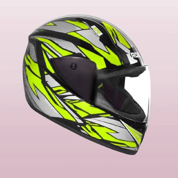 KIN Full Face Helmet_ISI certified_Light Green_H09 Motorbike Helmet