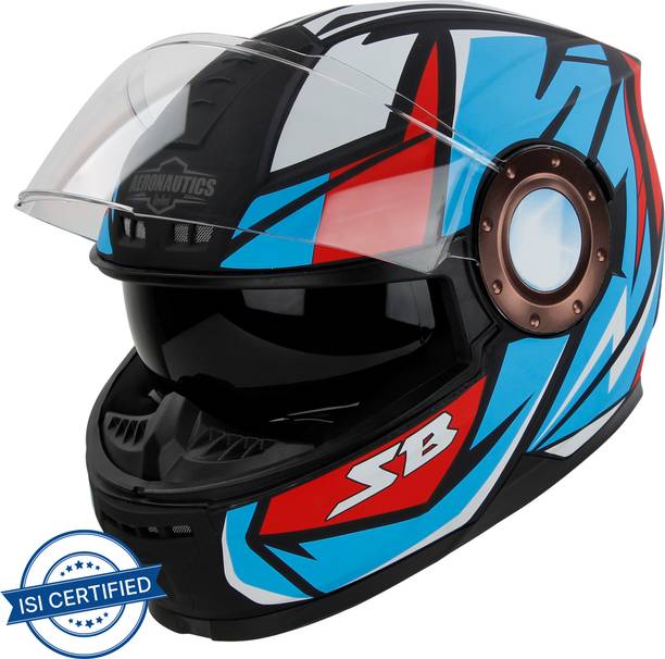 Steelbird Decode ISI Certified Full Face Graphic Helmet for Men with Inner Sun Shield Motorbike Helmet