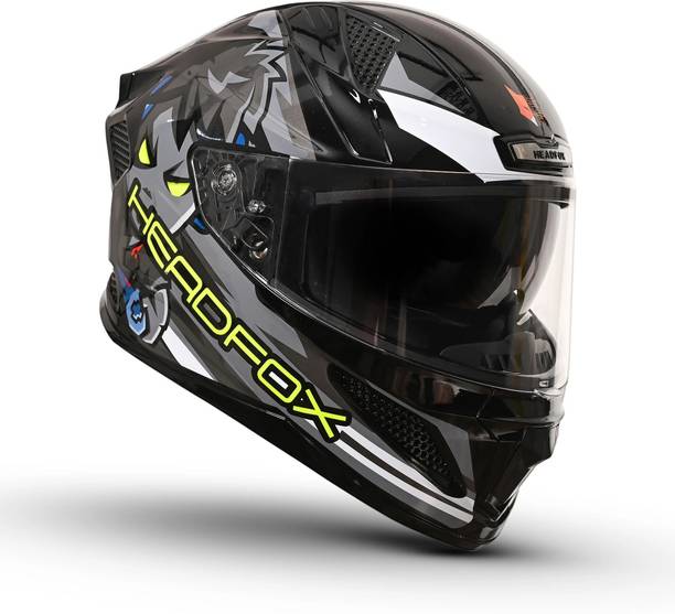 HEADFOX N2F AI Shady Smart Bluetooth Full Face Helmet for Men & Women with LED Blinker Motorbike Helmet