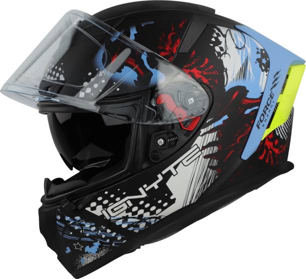 इगनाइट IGN-4 Demon ISI/DOT Certified Double Visor Full Face Graphic Helmet हेलमेट