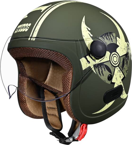 STUDDS Jet Toxic Open Face ISI Certified Helmet for Men and Women Motorbike Helmet