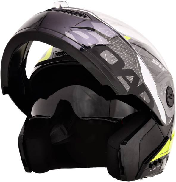 HEADFOX N2 Air 7 Smart Bluetooth Helmet: Calls, Music , GPS & Voice Asst. Road DV Motorbike Helmet