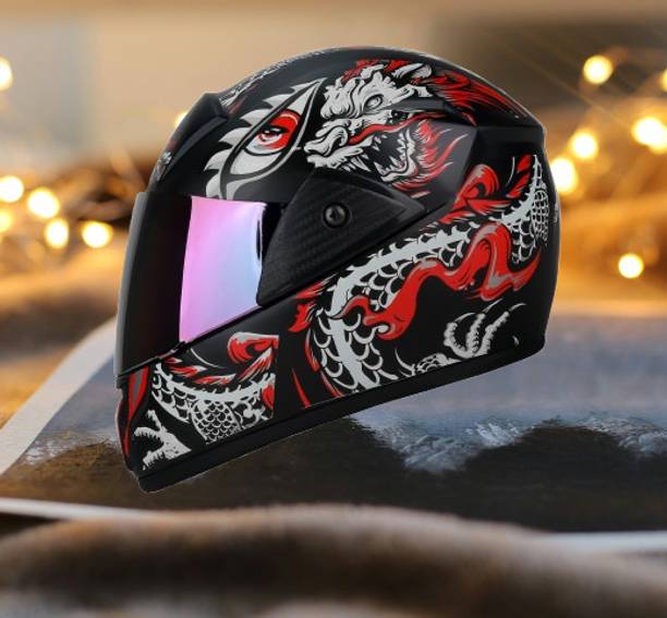 urban carrier ABS Material Full Face Rainbow Visor, UV Scratch Resistance Motorbike Helmet