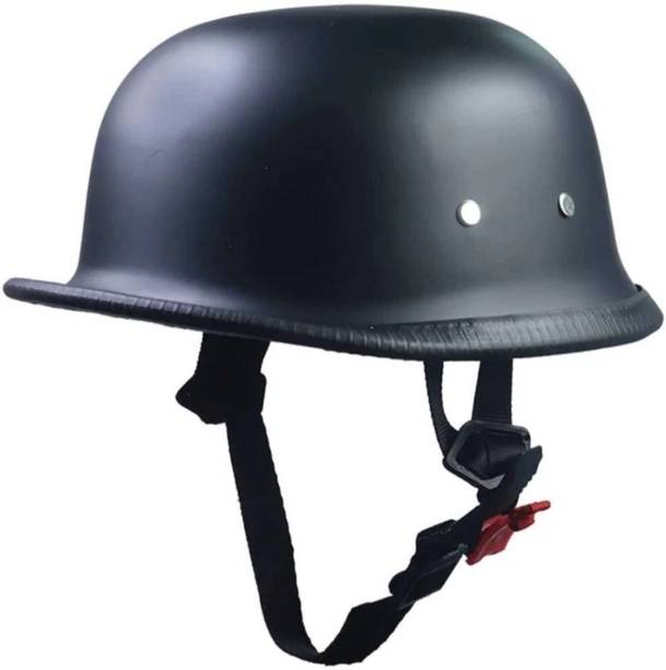 Anjana GERMAN/RETRO CAP MOTORBIKE HELMET (MATT BLACK) Motorbike Helmet