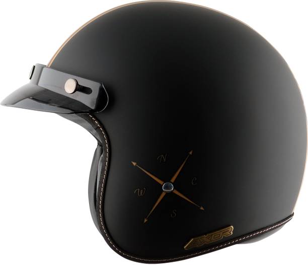 Axor Retro Jet Euro Globe Motorbike Helmet