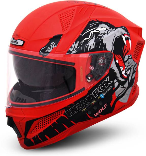 HEADFOX N2F Wolf AI Smart Bluetooth Helmet for Men & Women, ENC, GPS, Calls, LED Blinker Motorbike Helmet