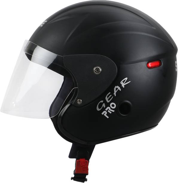 Paras Open Face Motorbike Scotty Safety ISI Certified Helmet Black Motorbike Helmet Motorbike Helmet