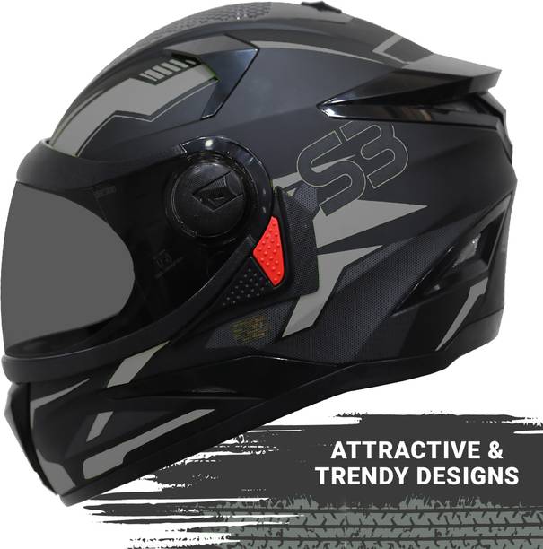 Steelbird SBH-17 Terminator Full Face Graphic Motorbike Helmet
