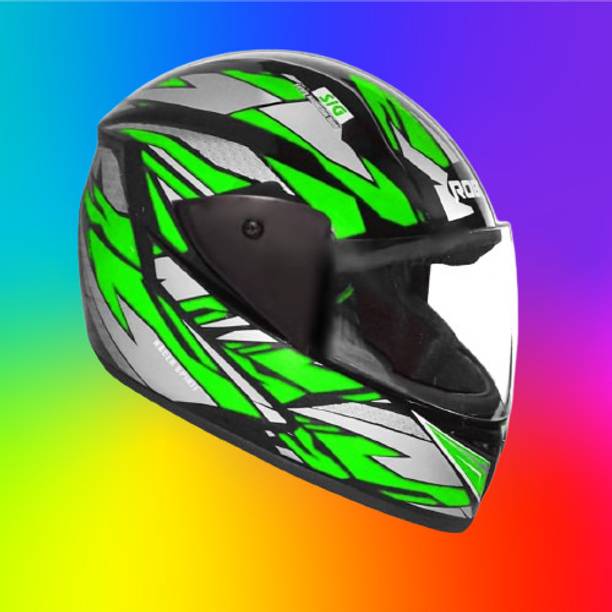 KIN Full Face Helmet_ISI certified_Green_H27 Motorbike Helmet