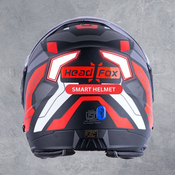 HEADFOX N2 Air 7 Smart Bluetooth GPS | Music | Calls | Waterproof | Voice Asst. Road DV Motorbike Helmet