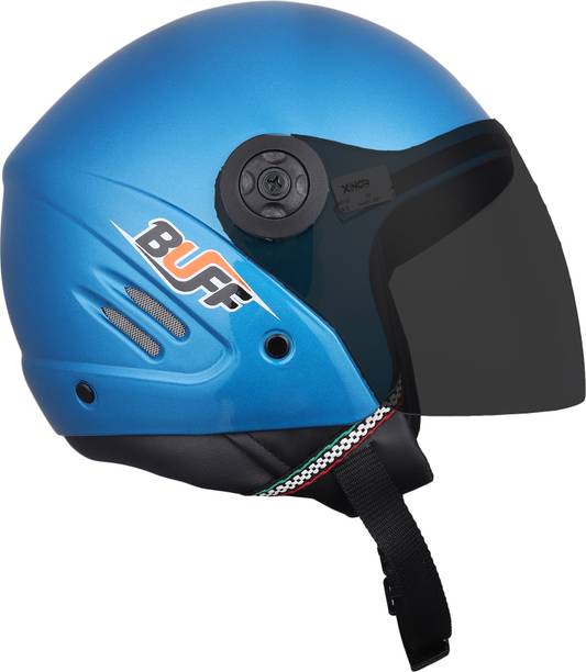 Xinor Buff Open Face Helmet for Men & Women with Plain Visor -ISI Mark Motorbike Helmet