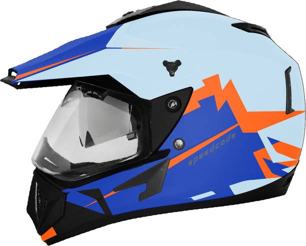 Gulf Xterrain Motocross Glossy 2 Wheeler Motorcycle Helmet Motorbike Helmet