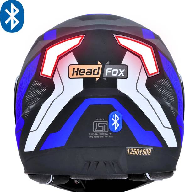 HEADFOX N2 Air 7 Smart Bluetooth GPS | Music | Calls | Waterproof | Voice Asst. Road DV Motorbike Helmet