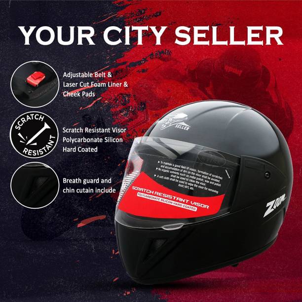 YOURCITYSELLER Full Face Men Motorbike Helmet Scratch-Resistance and Silicone Glass Protection. Motorbike Helmet