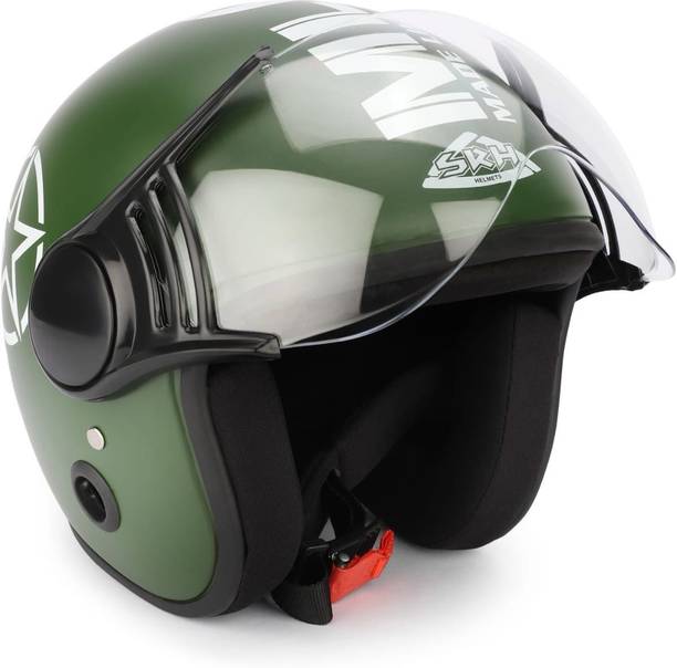 HILLIYARD Durable Open Face Helmet | ISI Certified | Lightweight Riding Protection Motorsports Helmet