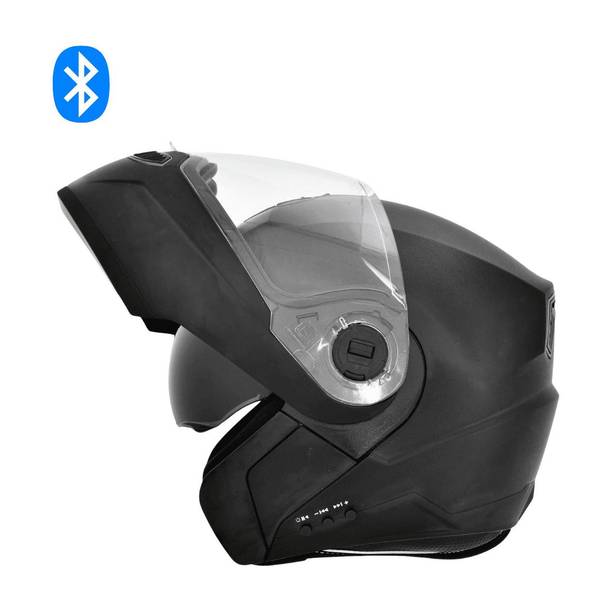 HEADFOX N2 Smart Bluetooth GPS | Waterproof | Calls | Music | Voice Asst. Dashing DV Motorbike Helmet