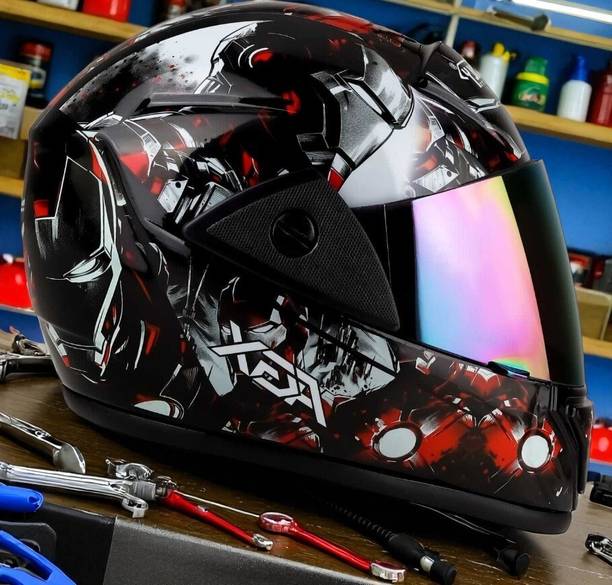 deletion Rado Ironmen with Anti UV Rainbow Visor ABS Material, Unisex (NN-1) Motorbike Helmet