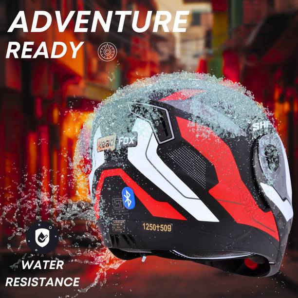 HEADFOX N2 Air 7 Smart Bluetooth Calls | Music | GPS | Waterproof | Voice Asst. Road DV Motorbike Helmet